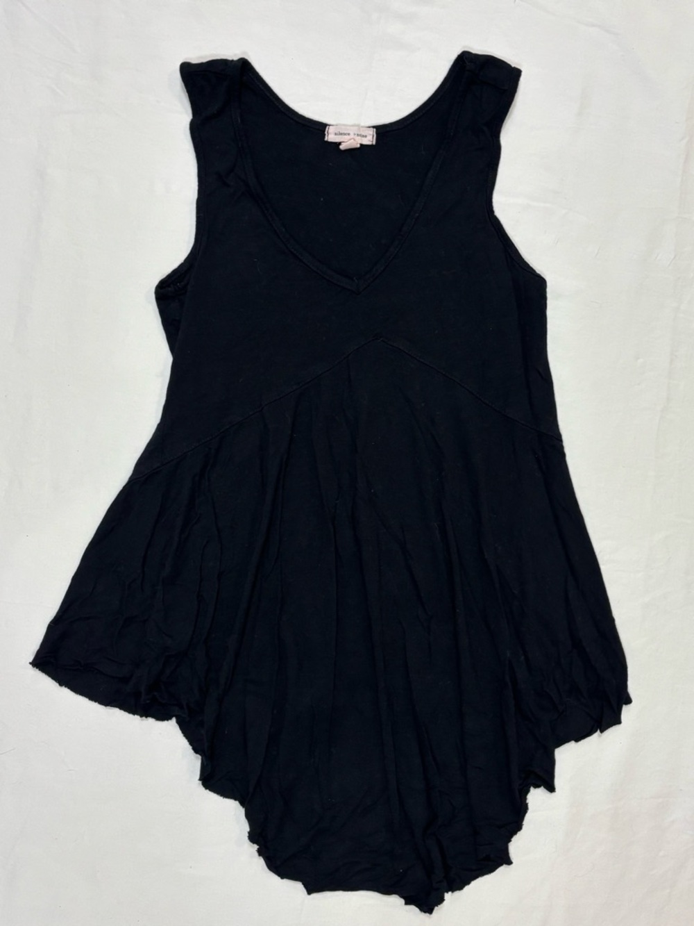 silence + noise Black V-Neck Flowy Tank